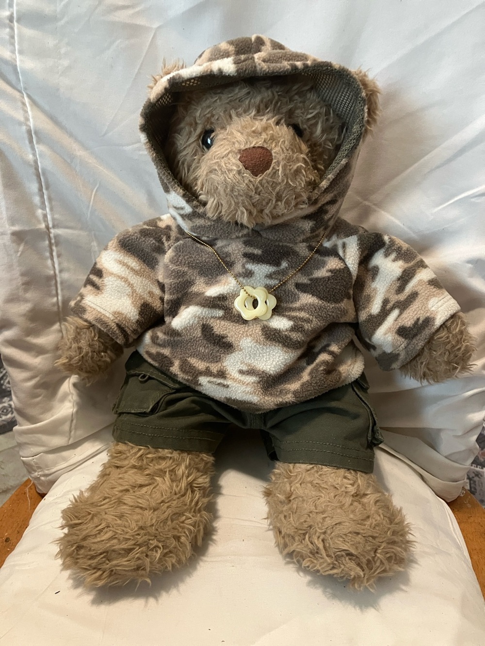 Build a Bear. “ Too cool n ready for fun.  14” fully dressed lite brown n green